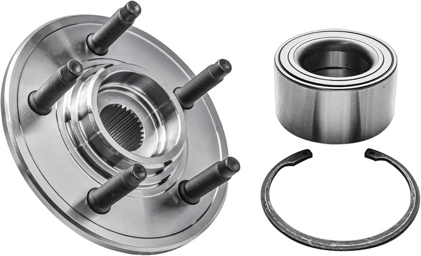 Detroit Axle - Rear 4pc Wheel Bearing Hubs Kit for 2002-2005 Ford Explorer Mercury Mountaineer Lincoln Aviator, 2 Wheel Bearing and Hubs 2 Outer Toe Compensator Links 2003 2004 Replacement