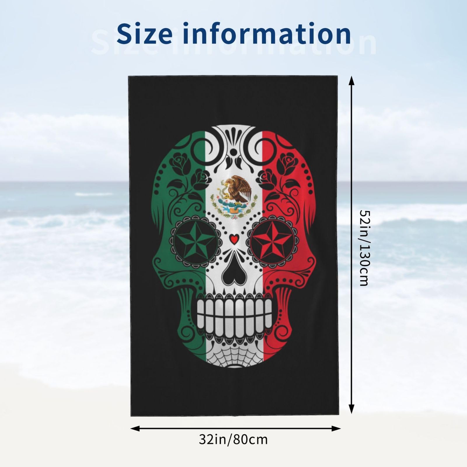 Amazon|メキシカンスカル メキシコの国旗 バスタオル 大判 吸水 Amazon|メキシカンスカル メキシコの国旗 バスタオル 大判 吸水