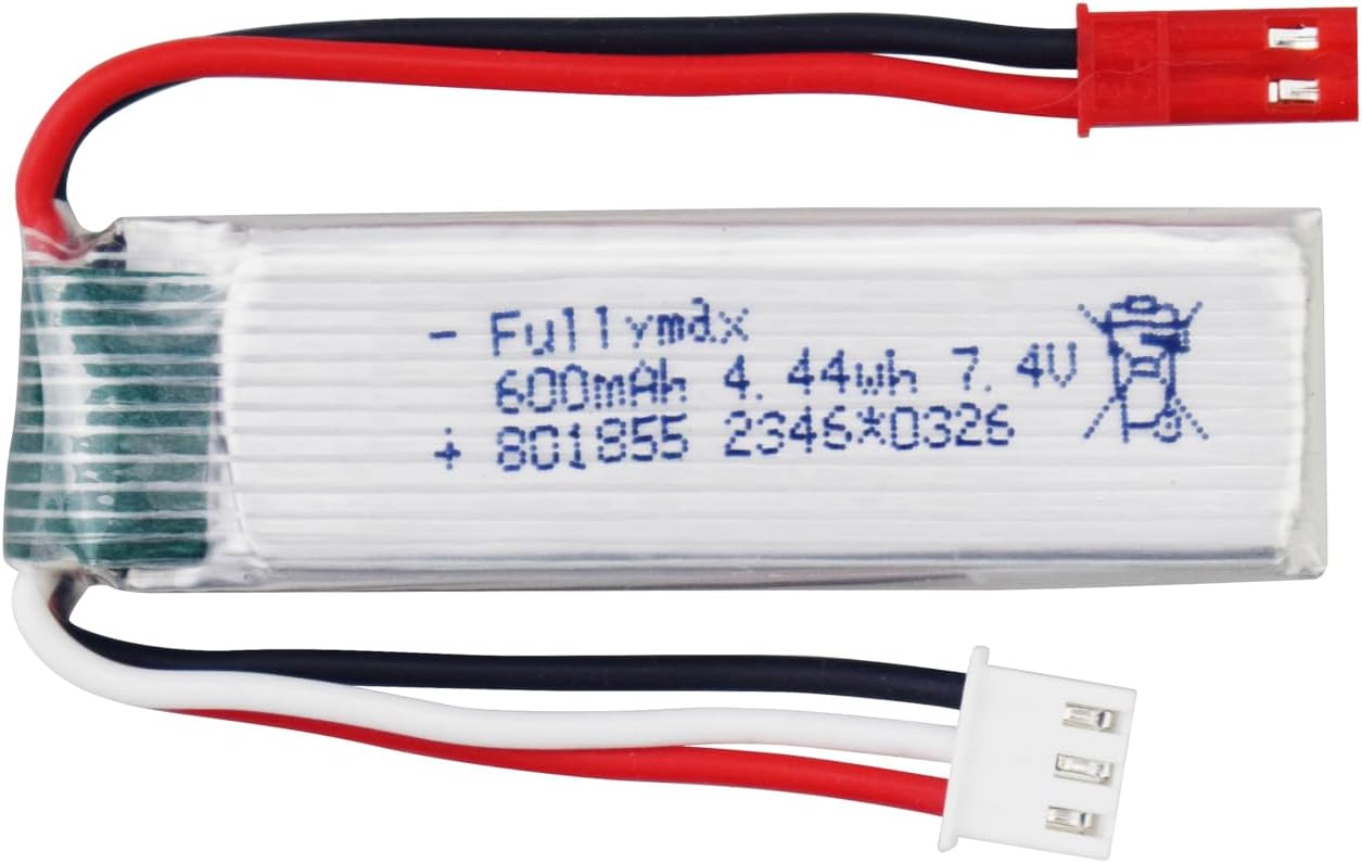 sea jump 2PCS 2S 7.4V 600mAh Li-ion Battery with 2in1 Charger Suitable for XK A280 A160 A300 RC Remote Controlled Aircraft Fixed Wing Battery Glider Sircraft Model Toy Accessories