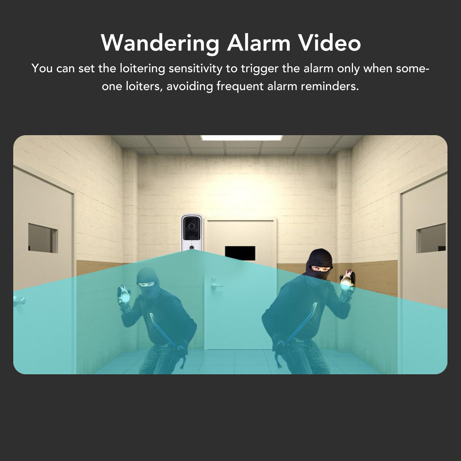 Yunir Timbre con Vídeo Inteligente WiFi, Cámara Inalámbrica de Visión Nocturna de Seguridad 1080P con Aplicación y Timbre, Lente Gran Angular con Detección de Movimiento para