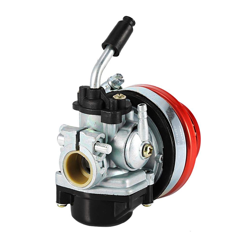 Carburador, Carburador de Carreras Rojo Carb Filtro de Aire Cable del Acelerador de Gas para Motor de 2 Tiempos Bicicleta motorizada ATV Quad
