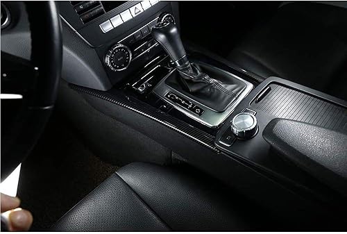 Miniatura 9 de YIWANG ABS cromado para Mercedes Benz Clase C W204 C180 C200 2007-2013 ABS Car Center Console Decoración Tiras Accesorios (grano de madera de pino)