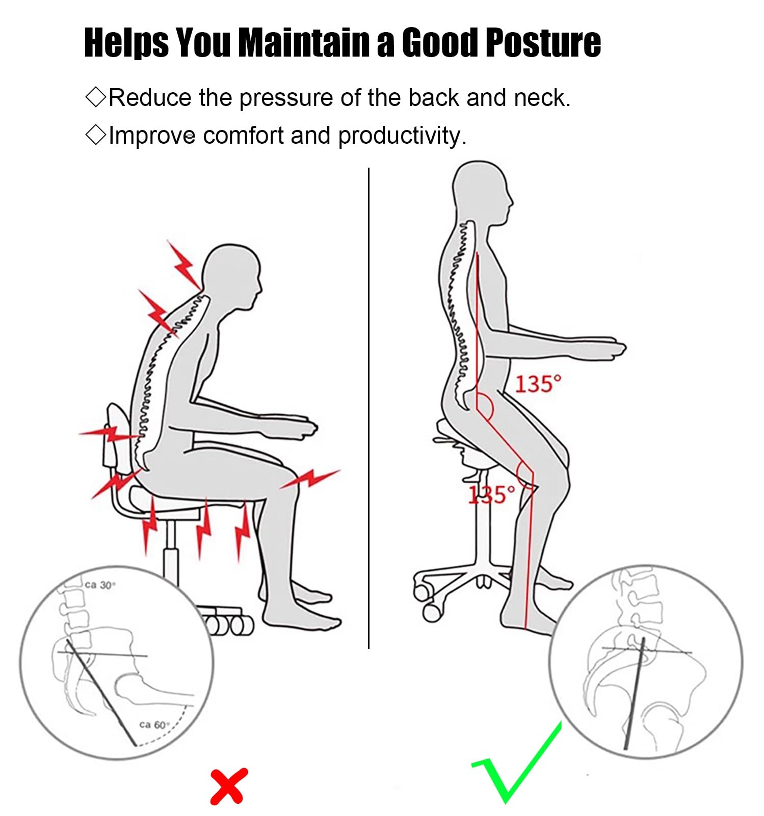 TUJOBA Taburete Pony Silla Ergonómica Silla de Postura Altura Ajustable, Asiento de Rodilla En Ángulo con Respaldo y Reposapiés, Masaje/SPA/Clínica Dental Heces de Rodadura