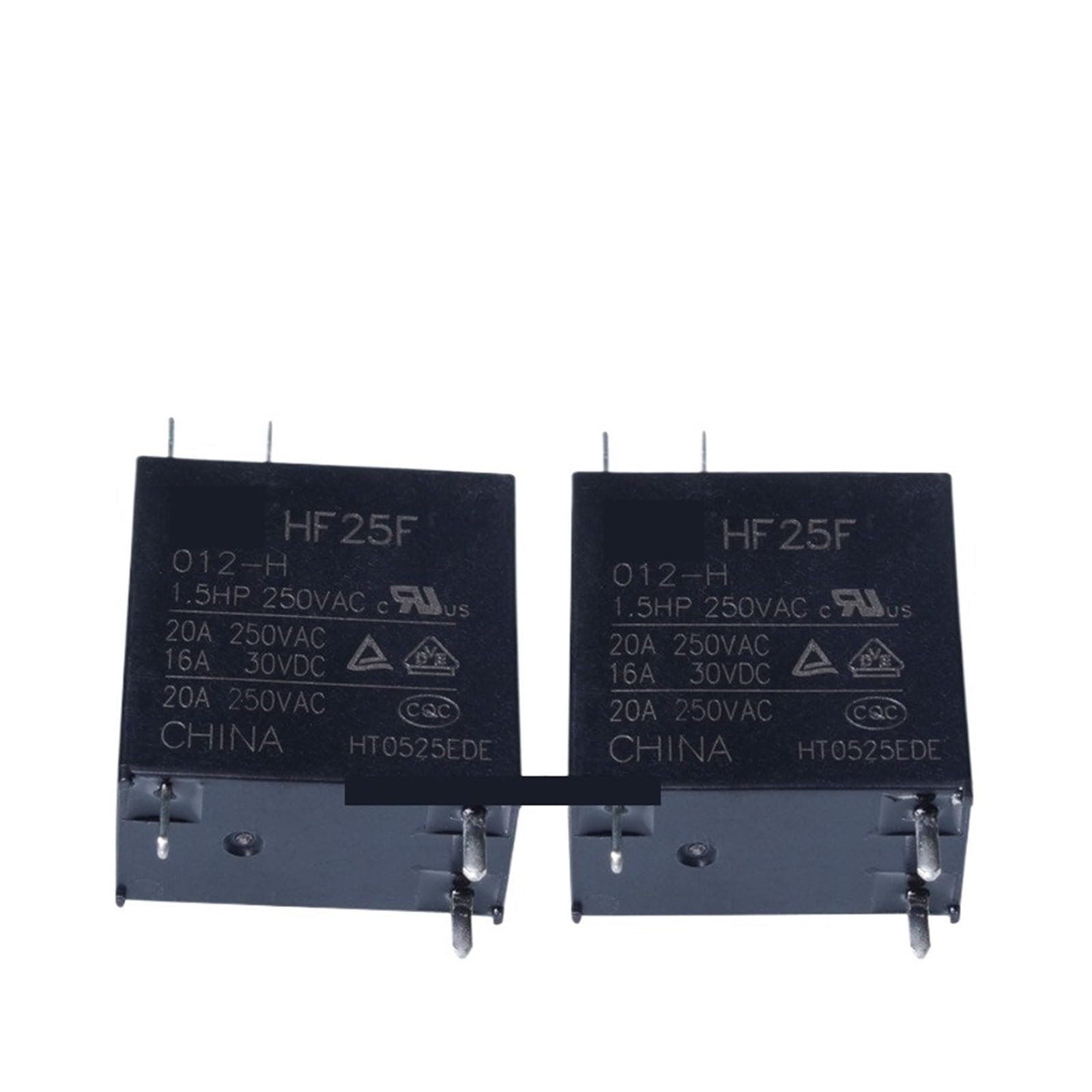 Relais HF25F-012-H JQC-25F 3 Broches 20A 250VAC commutateur de puissance PCB lot de 10 pièces