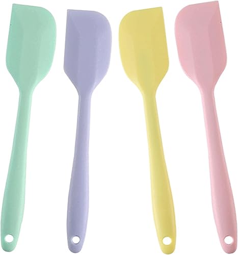 Miniatura 11 de 4 espátulas de silicona, espátula de goma con núcleo de acero inoxidable, 11 pulgadas, antiarañazos, para hornear, cocinar, juego de espátulas de 8