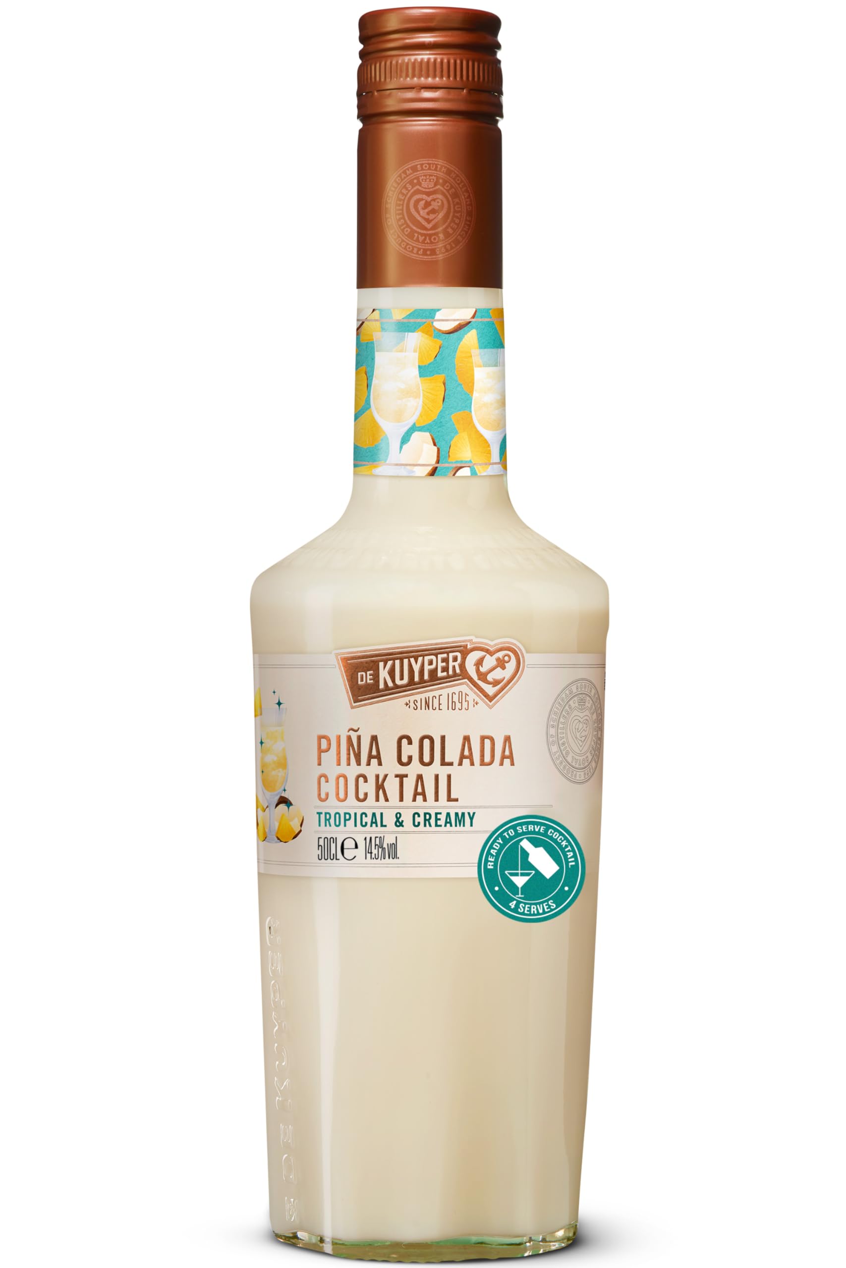 De Kuyper Piña Colada Cocktail – Pre-Mixed and Ready to Serve, 50cl 14.5% ABV