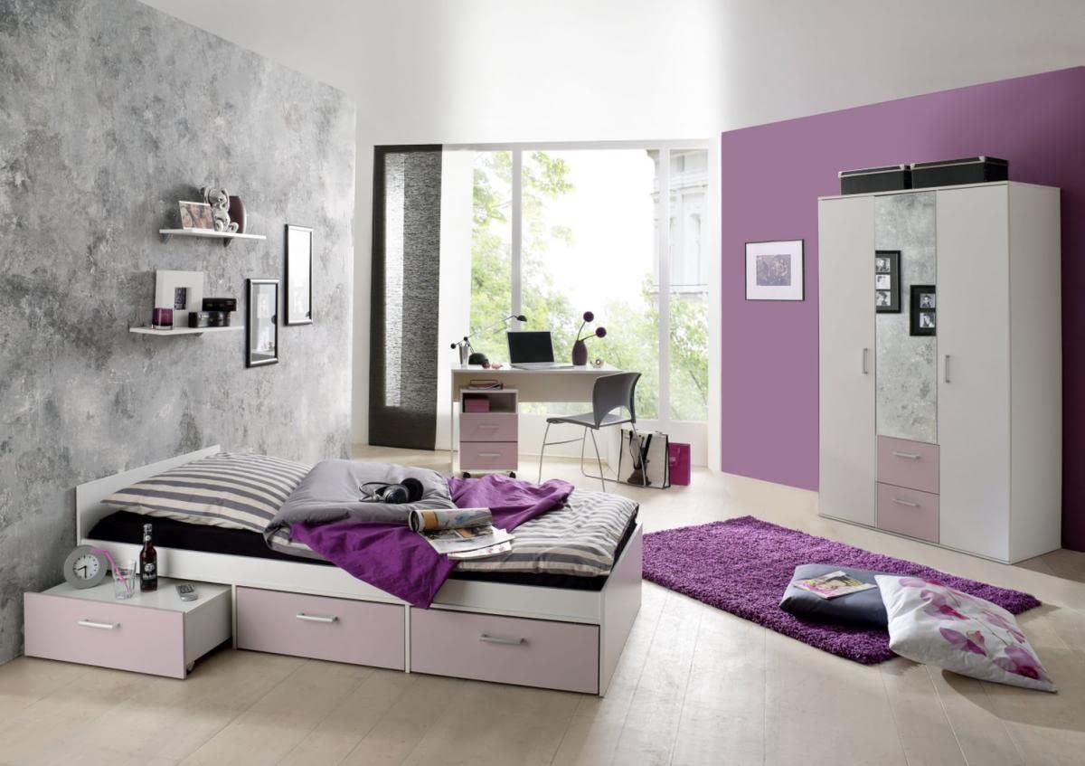 Jugendzimmer Berlin weiß matt Flieder 5-TLG. EAN 4260498522767