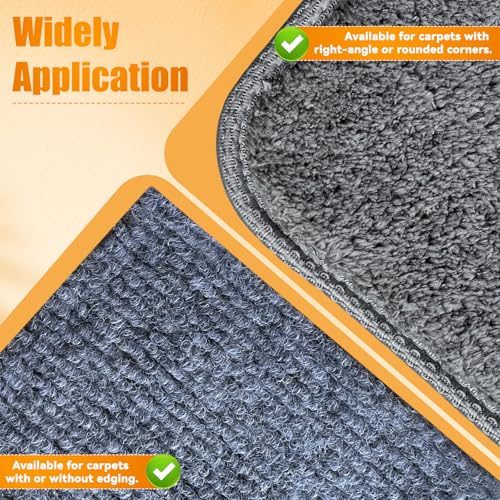 Borde de alfombra autoadhesivo de PVC gris con 20 pies de longitud 6