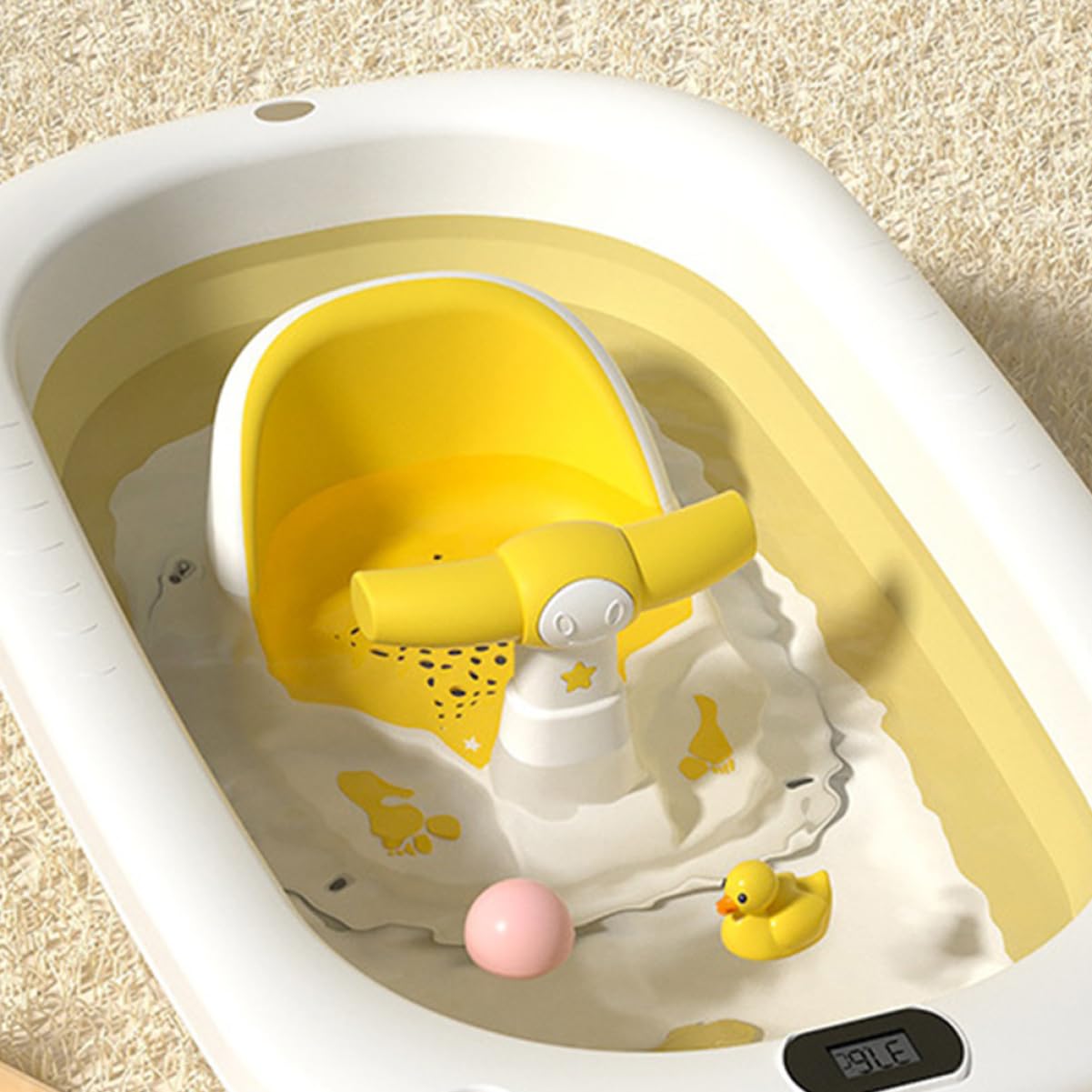 ifundom Asiento de Baño para Niños Pequeños Soporte Cómodo y Material Plástico Antideslizante Adecuado Baño Seguro de Bebés y Recién Nacidos