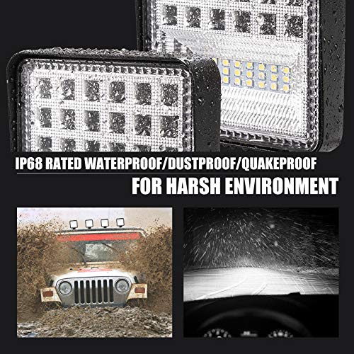 4 Inch LED Work Light - Spot Flood Combo Beam LED Light Bar for Tractor Vehicle Truck ATV UTV SUV Boat - Thumbnail 2