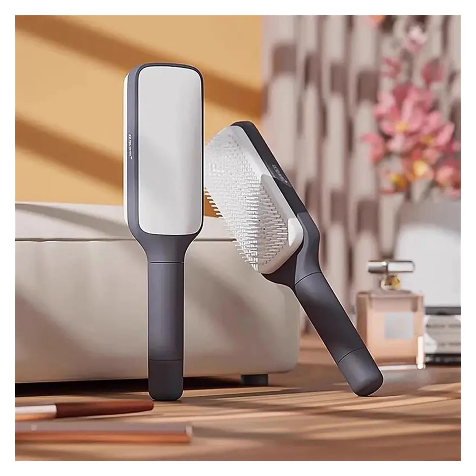 Selbstreinigende BüRste Drehbare selbstreinigende Haarbürste | Massage-Luftkissenkamm, magischer einziehbarer Kamm for Frauen, antistatischer Haarglättungskamm(1Pcs Grey)