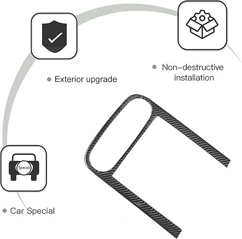 Miniatura 6 de PIUGILH Panel de control central de coche, fibra de carbono suave, marco de panel antiarañazos, cubierta decorativa para Corvette C6 2005-2013