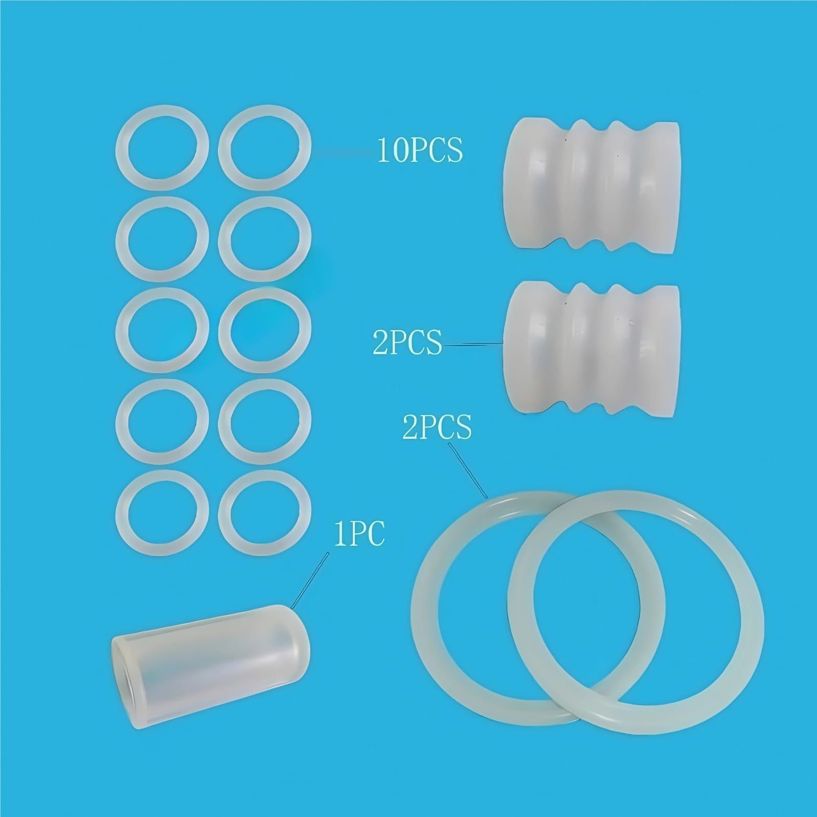 Weiße Farbe 15 PCS Pro Set Silikon Dicht Ringe Ersatzteile, kompatibel Mit VEVOR Eismaschinen Rohr Komponenten Von YKF Maschinen
