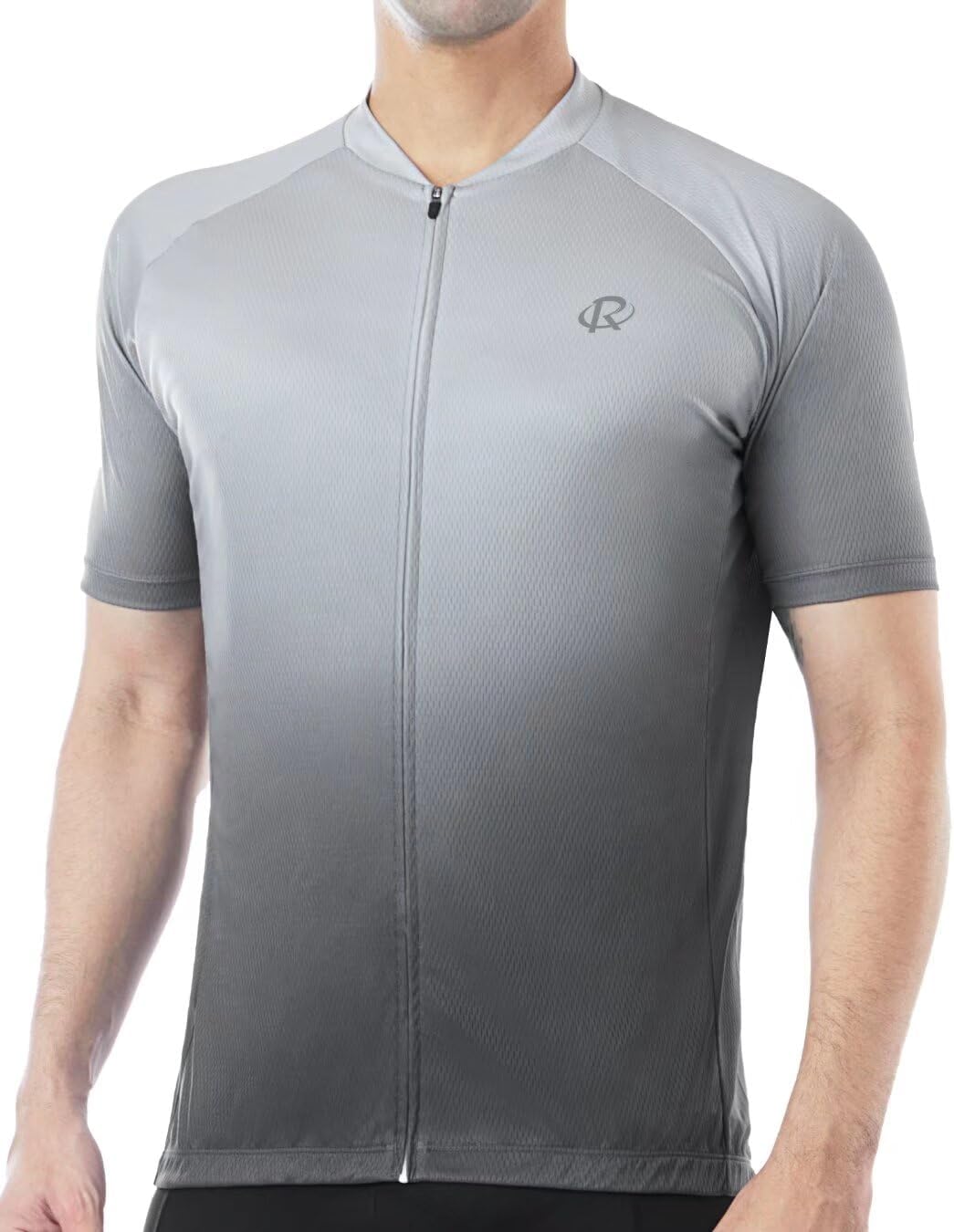 ROTTO Mens Cycling Jersey Short Sleeve Bike Shirt Gradient Color Pro Series with Zipped Rear Pocket