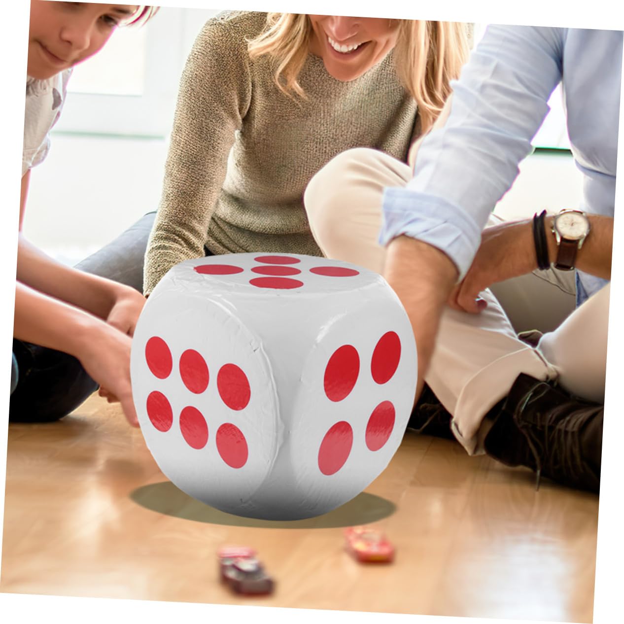 UKCOCO Dados de Espuma Jumbo Blancos Seis Caras Portátiles de Gran Tamaño para Juegos de Fiesta y Habilidades Matemáticas para Niños y Adultos