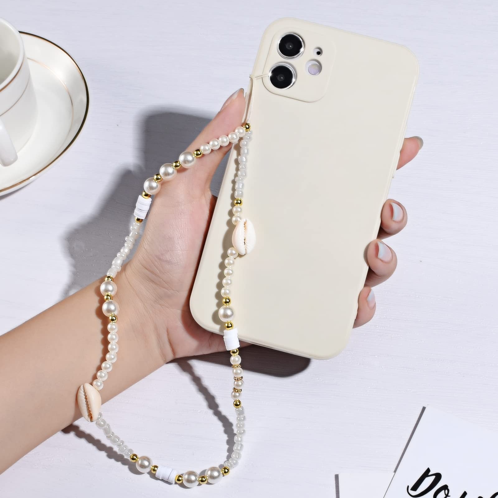 Fycyko Collana per cellulare universale, durevole, da appendere con custodia per cellulare, allacciatura al collo, corda di cotone regolabile, universale, con fibbia, arancione
