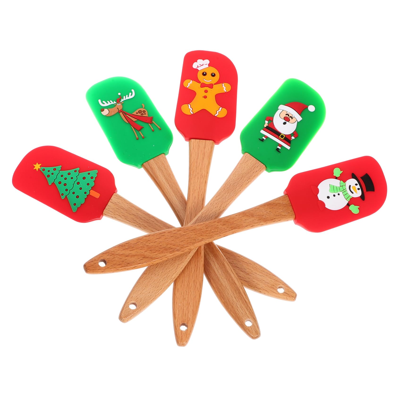 Ensemble De 5 Spatules À Crème Antiadhésives En Silicone Accessoires Pour La Maison Pratiques Et Sûrs Pour Quotidienne