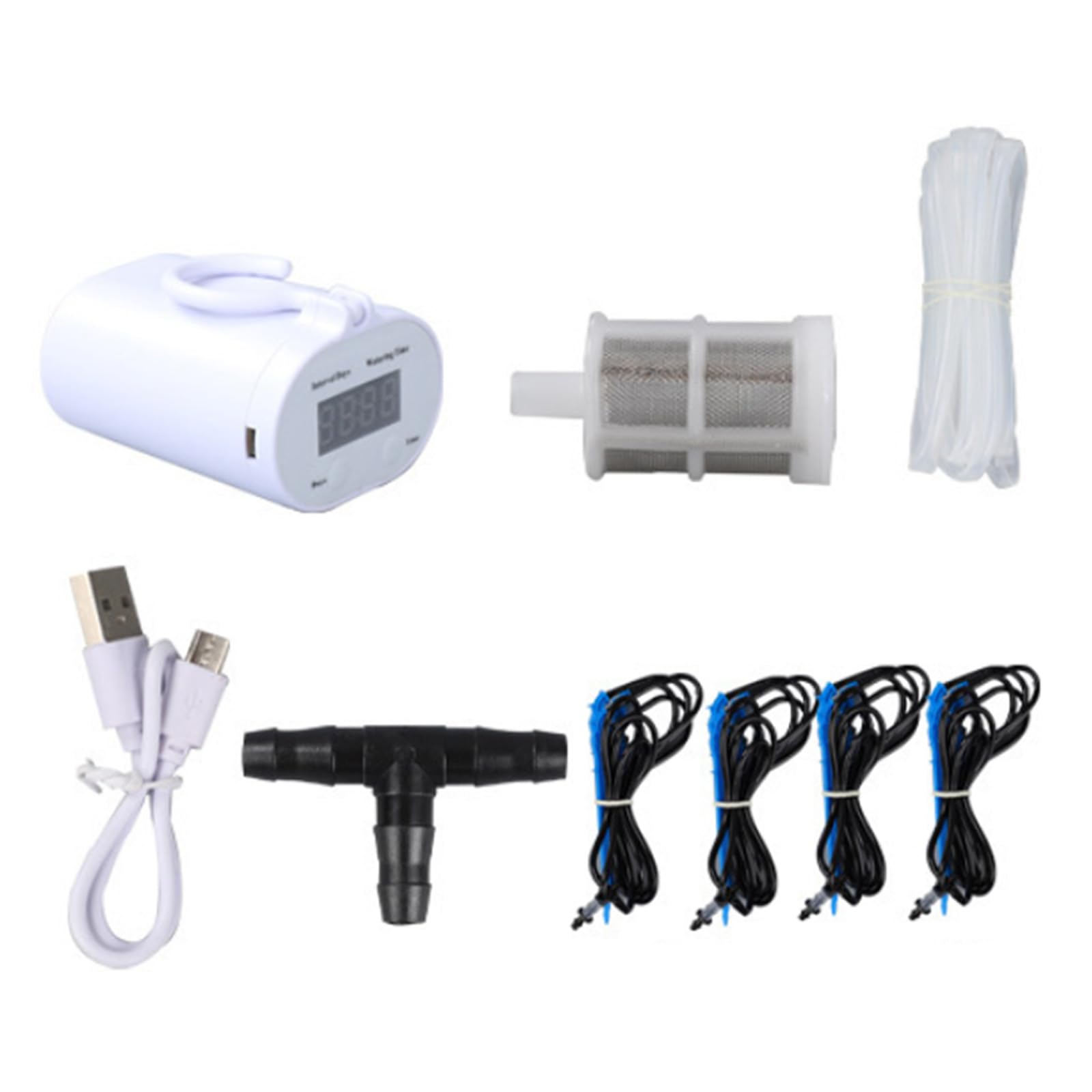 CUNZJIA Automatic Plant Watering Device with Timer Customizable Output for 2 to Multiple Containers Indoor