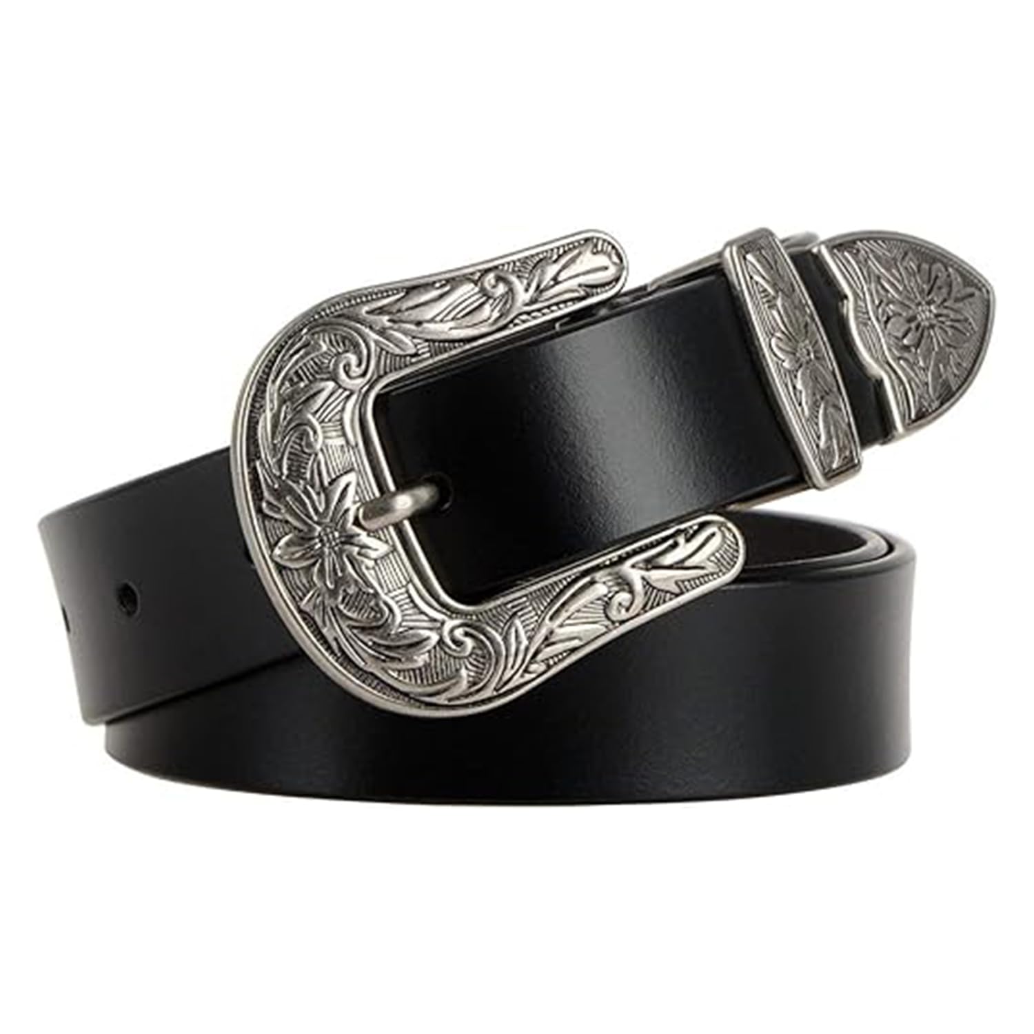 Women's PU leather Retro Pin Buckle Waist Belt Waist Size 29 Inch to 35 Inch (Pack of 1)