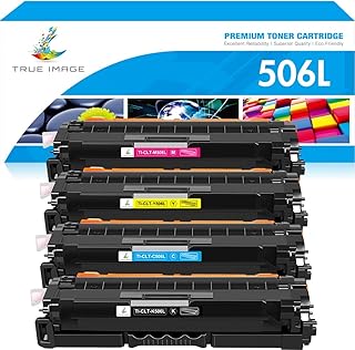 TRUE IMAGE CLT-506L Compatible Toner Cartridge Replacement for Samsung CLT-K506L CLT-Y506L CLT-M506L CLT-C506L CLX-6260FW CLX-6260ND CLX-6260FR CLP 680 680DW 680ND (Black,Cyan,Yellow,Magenta, 4-Pack)