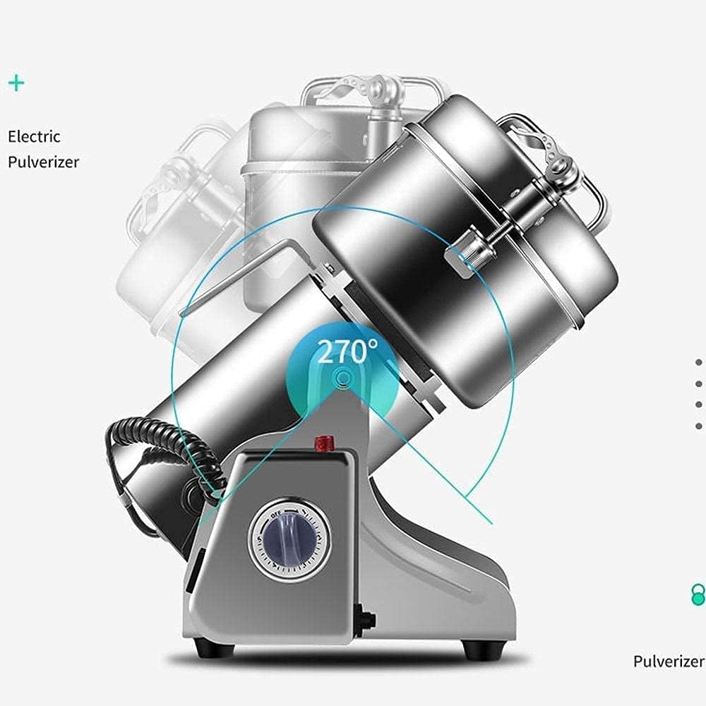 Grain Crusher Electric Mill Spice Herb Grinder Pulverizer Powder Machine for Herbs Grains Coffee Rice Corn Sesame Soybean Fish Feed Pepper Medicine