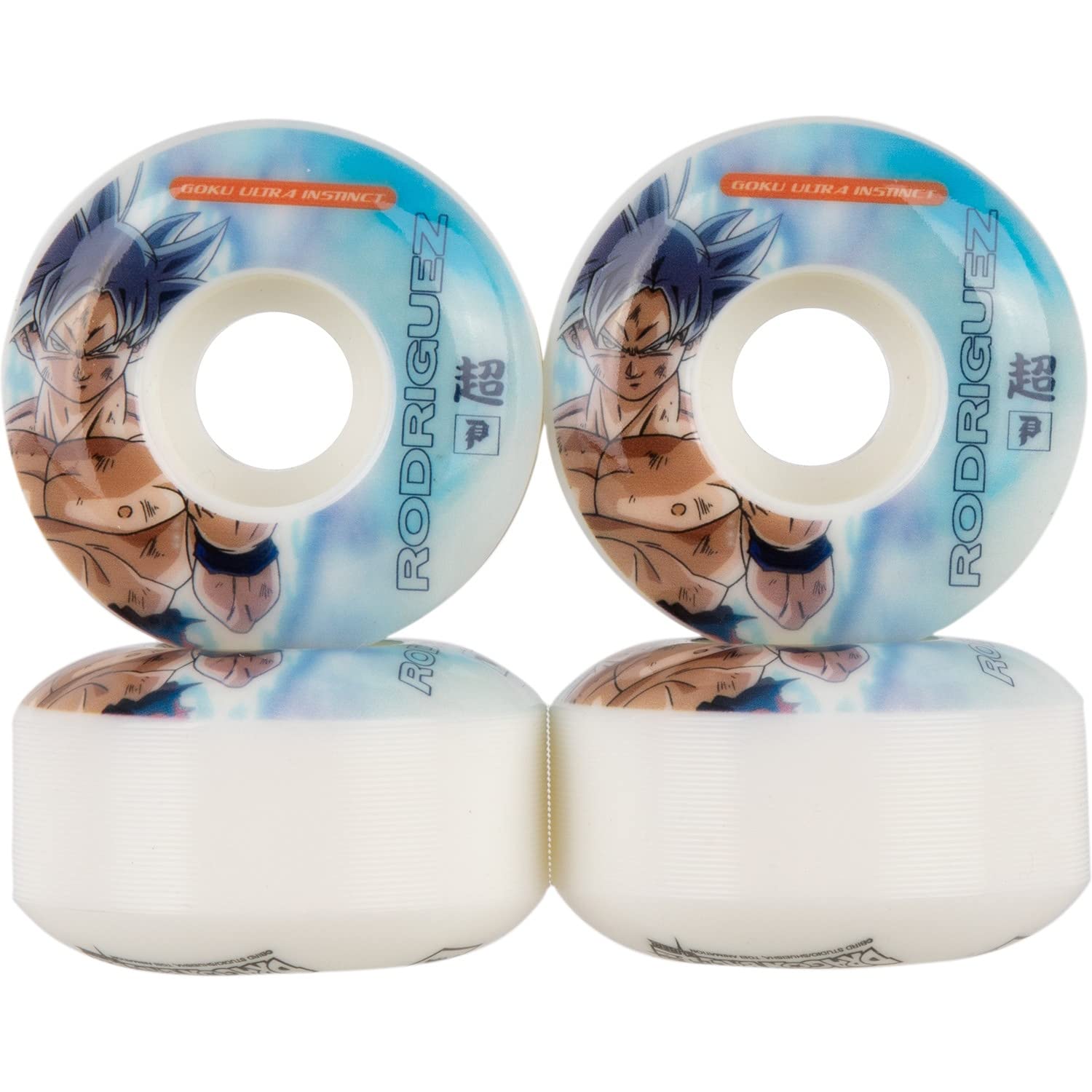Primitivex Dragon Ball Super Men's Paul Rodriguez Ultra Instinct Skateboarding Wheels White, PS-21A0023