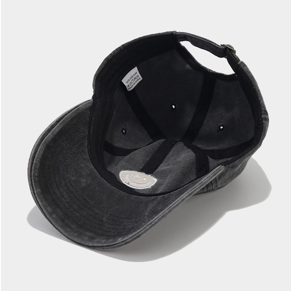 Gorra de béisbol unisex básica sólida vintage de algodón lavado de bajo perfil sombrero de papá ajustable, Negro B 4