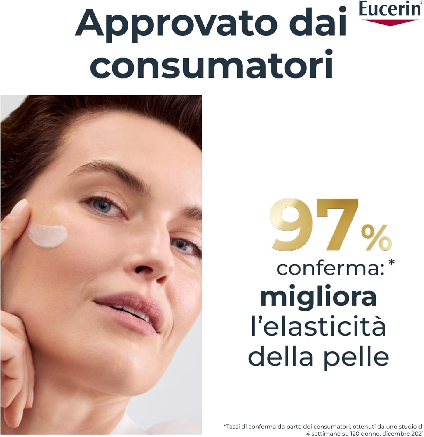 Eucerin Hyaluron-Filler + Elasticity Crema Giorno SPF 15 50 ml, Crema viso antimacchie e antirughe, Formula con Acido Ialuronico elasticizzante e Thiamidol per tutti i tipi di pelle