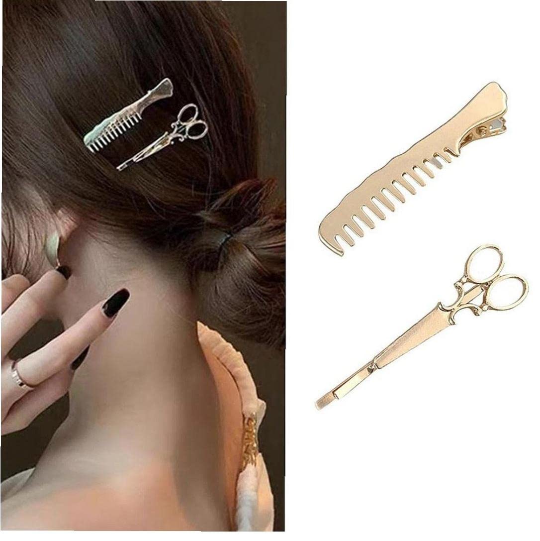 Amazon.co.jp: はさみヘアクリップ 櫛 バレッタ ヘアクランプ ヘアピン