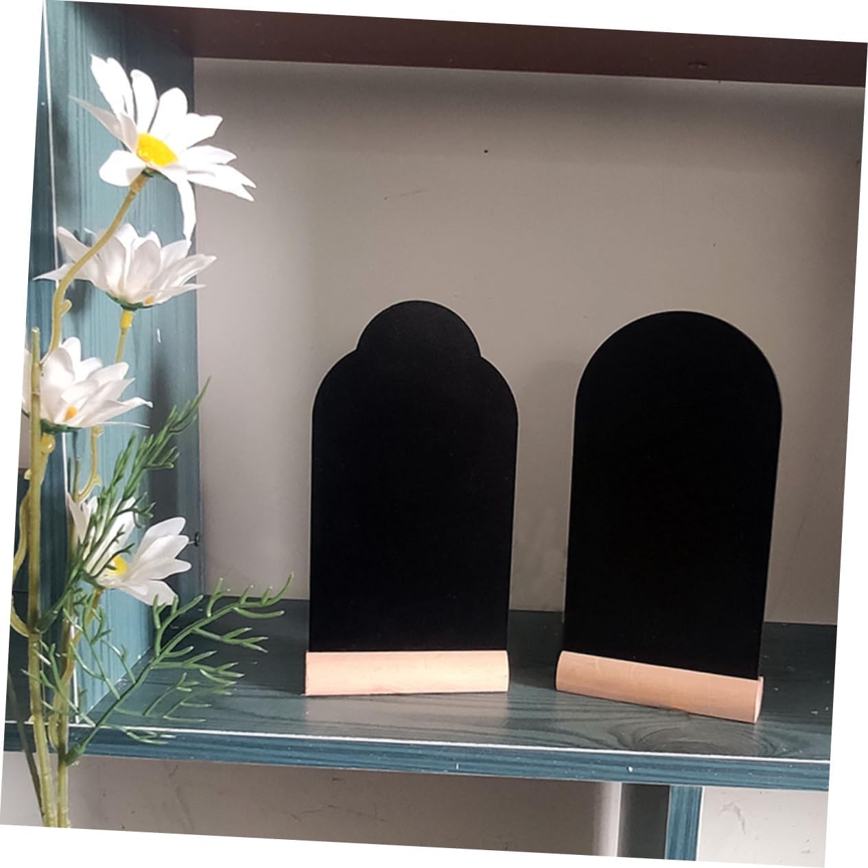 DOITOOL 3Pcs Blackboards Decorative School Note Boards for Home Flower Pots Easy to Color for Easter Rustic Decor