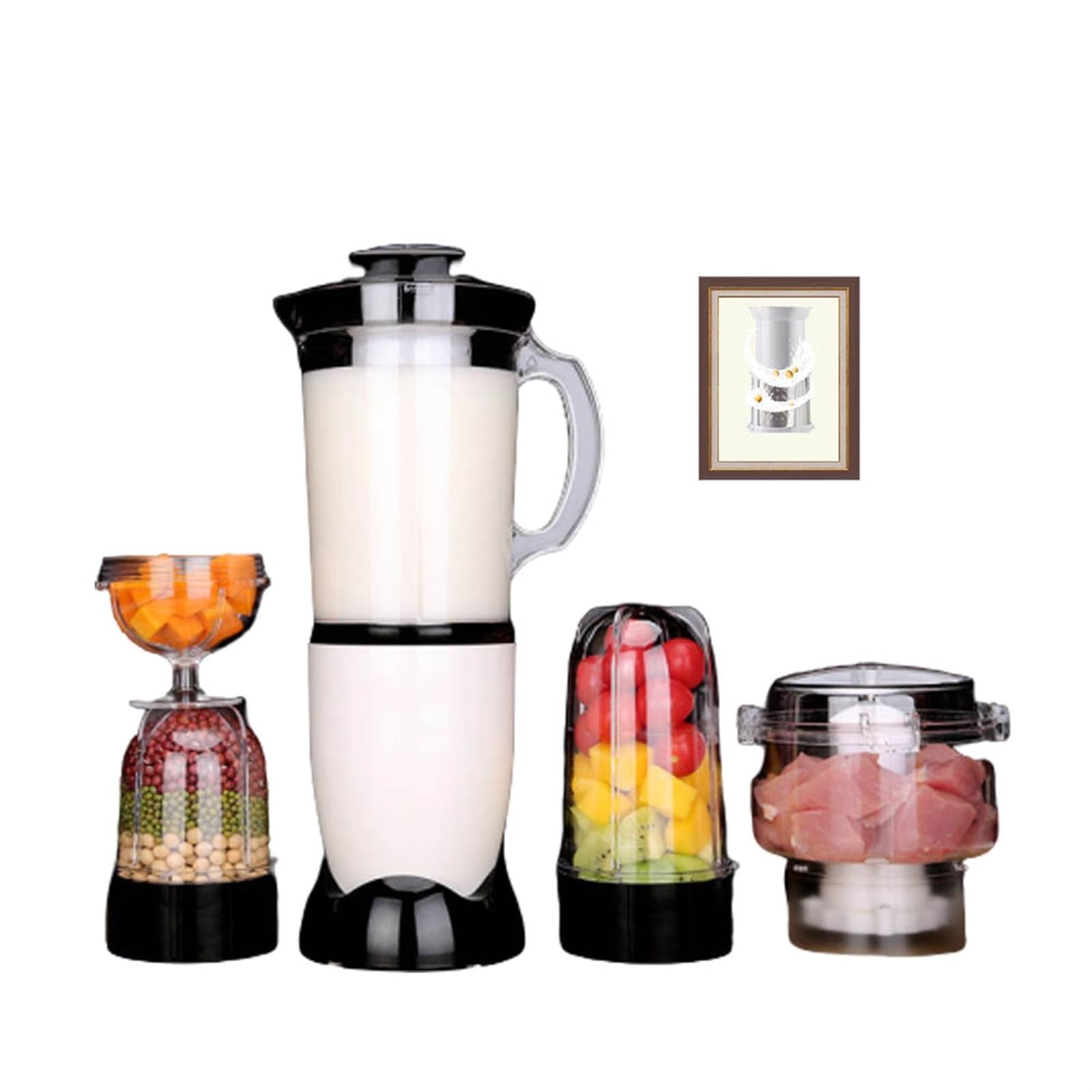 Piccolo Frullatore Per Smoothie Mini Smoothie Maker Macinacaffè Portatile Centrifuga Elettrica Con Lame In Acciaio Inossidabile Personale Ice Crusher 32000 Giri/min Ad Alta Velocità Tritatutto ( Color