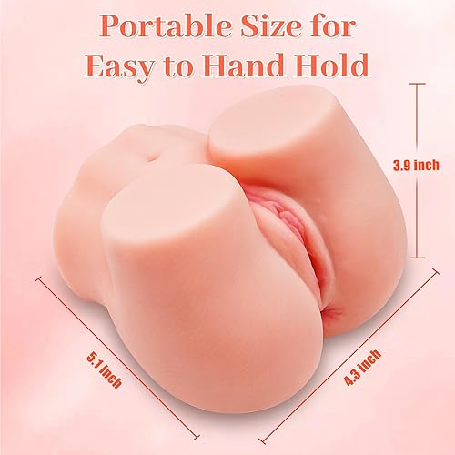 Miniatura 5 de Coño de bolsillo de 1.5 libras para hombres, masturbadores masculinos, muñeca sexual realista con vagina anal, juguete sexual realista 2 en 1 para