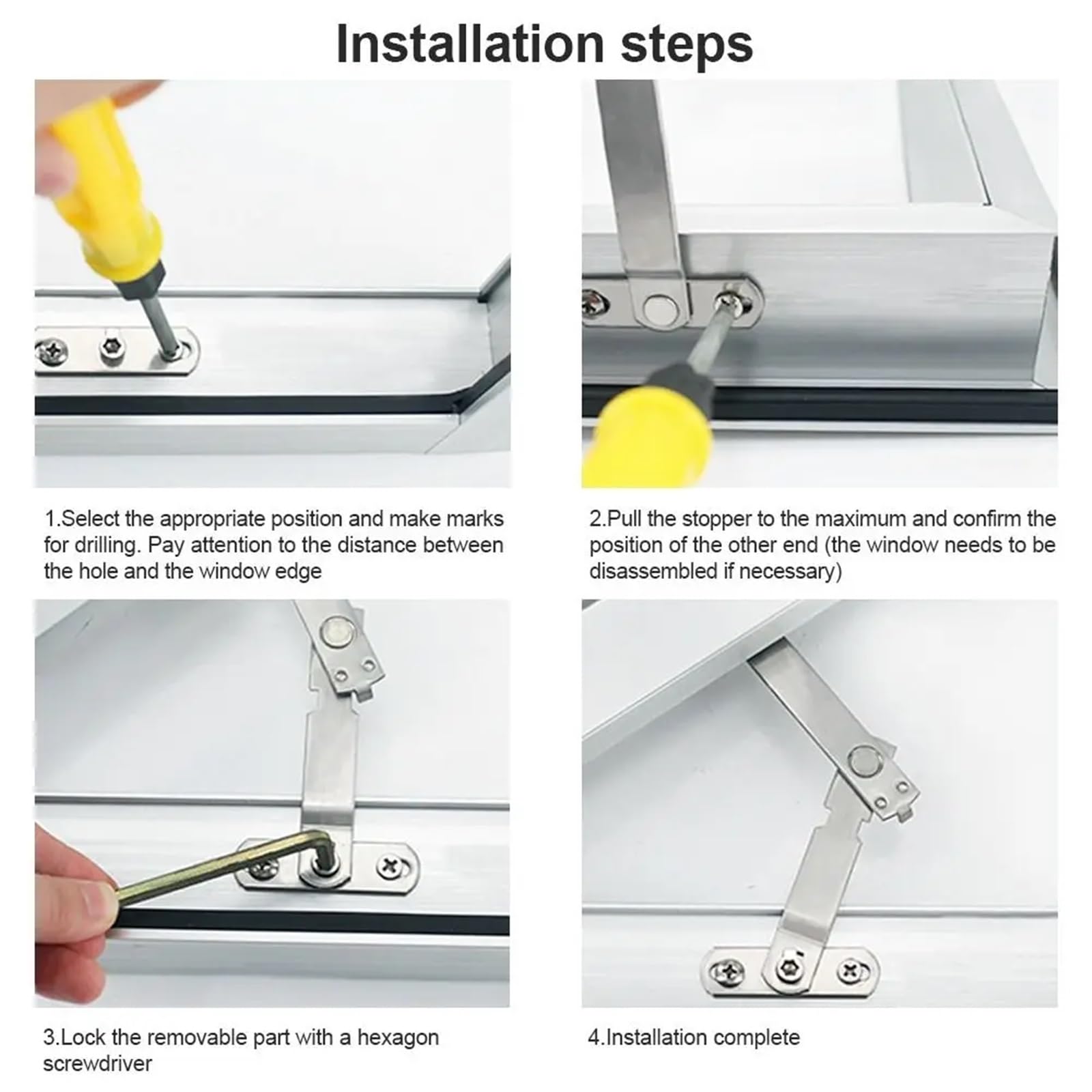 Finestra Limitatore 10 pz Supporto Finestra Regolabile Finestra Gancio Chiusure Armadietto (Stile 1)