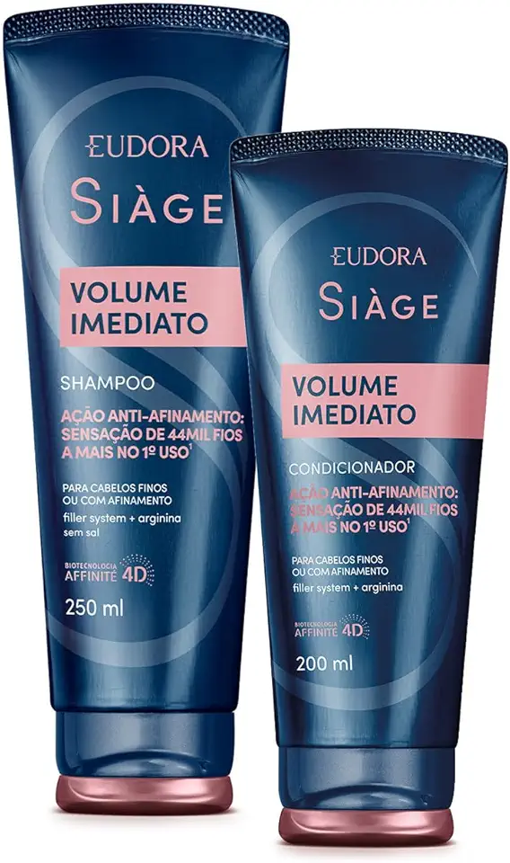 Combo Siàge Volume Imediato: Shampoo 250ml + Condicionador 200ml