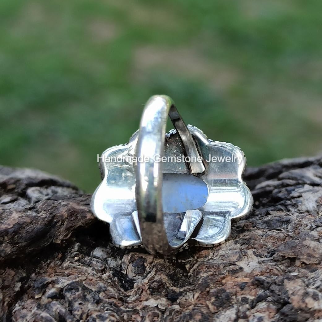 Rainbow Moonstone Ring, Daily Wear Ring, Designer Ring, Handmade Ring, June Birthstone Ring, Oval Stone Ring, Daily Wear Ring, Wedding Ring, Vintage Ring, Boho Style Ring, Natural Moonstone Jewelry