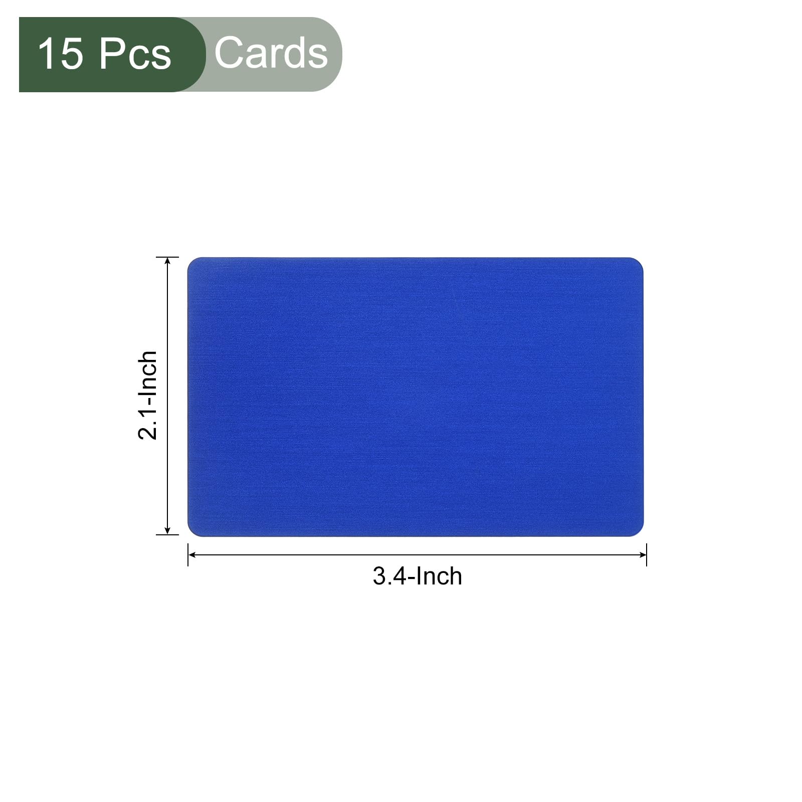 YOKIVE 15 Pcs Anodized Aluminum Business Card with Smooth Surface, Laser Engraving, Great for Office Hotel, Workshop (Blue - Image 2
