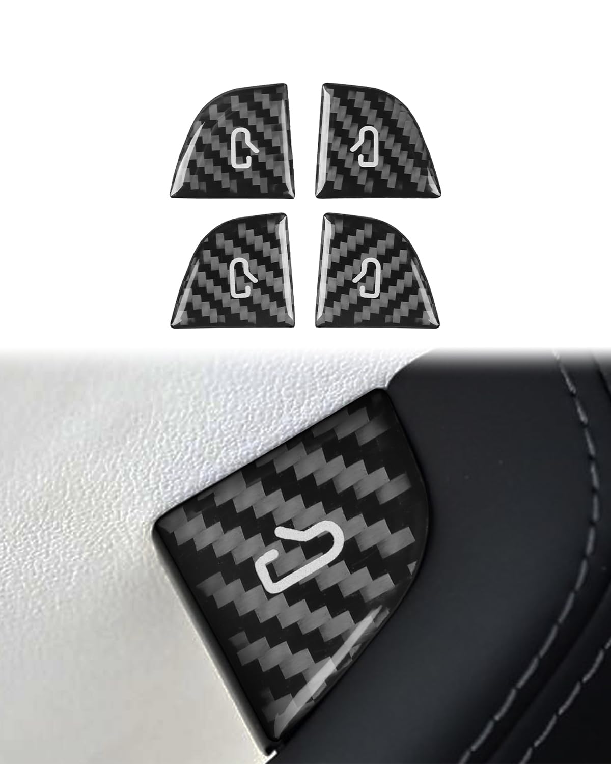 Amazon.com: Carbon Fiber Window Switch Button Cover Sets, Window