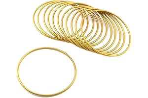 12cs 4 Inch Gold Metal Hula Hoop Chimes