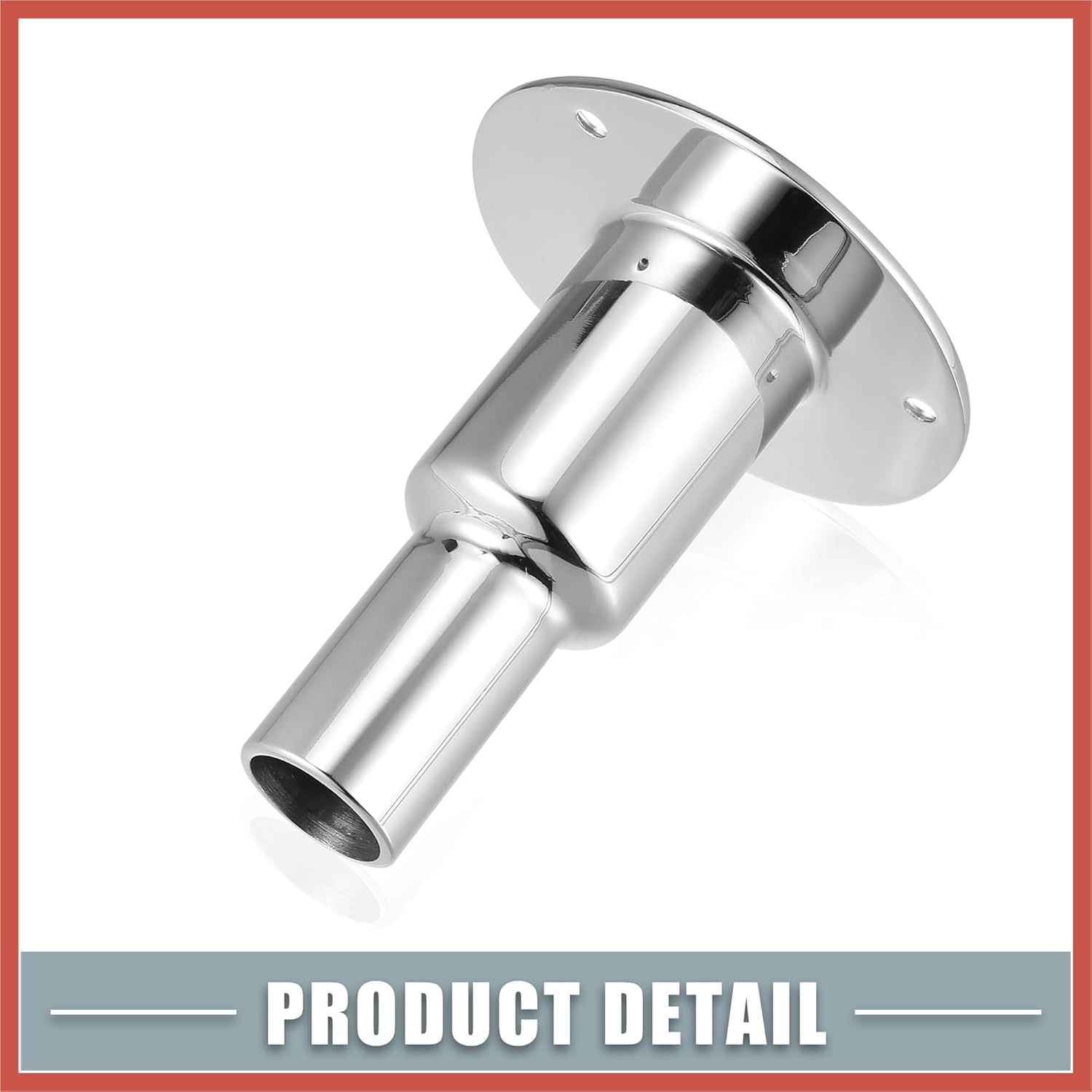 ACROPIX Straight Thru Hull Exhaust Skin Fitting with Screws and Nuts for 24mm 0.94 Inch Tube Pipe Stainless Steel Car Parts