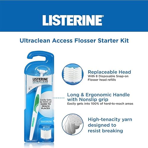 Miniatura 2 de Listerine Ultraclean Access Flosser Starter Kit  Cuidado e higiene bucal adecuados y duraderos  Eliminación efectiva de placa, protección de dientes