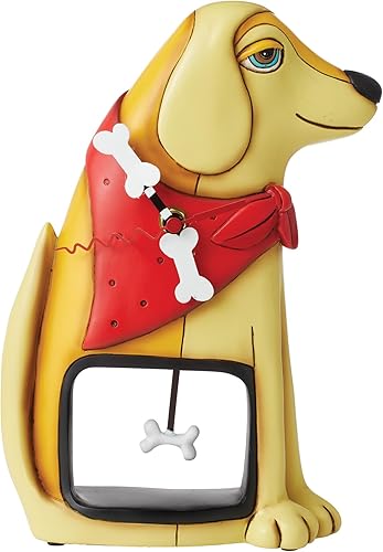 Miniatura 1 de Enesco Allen Designs - Reloj de escritorio con péndulo esculpido con bandana para perro, 10.04 pulgadas, multicolor