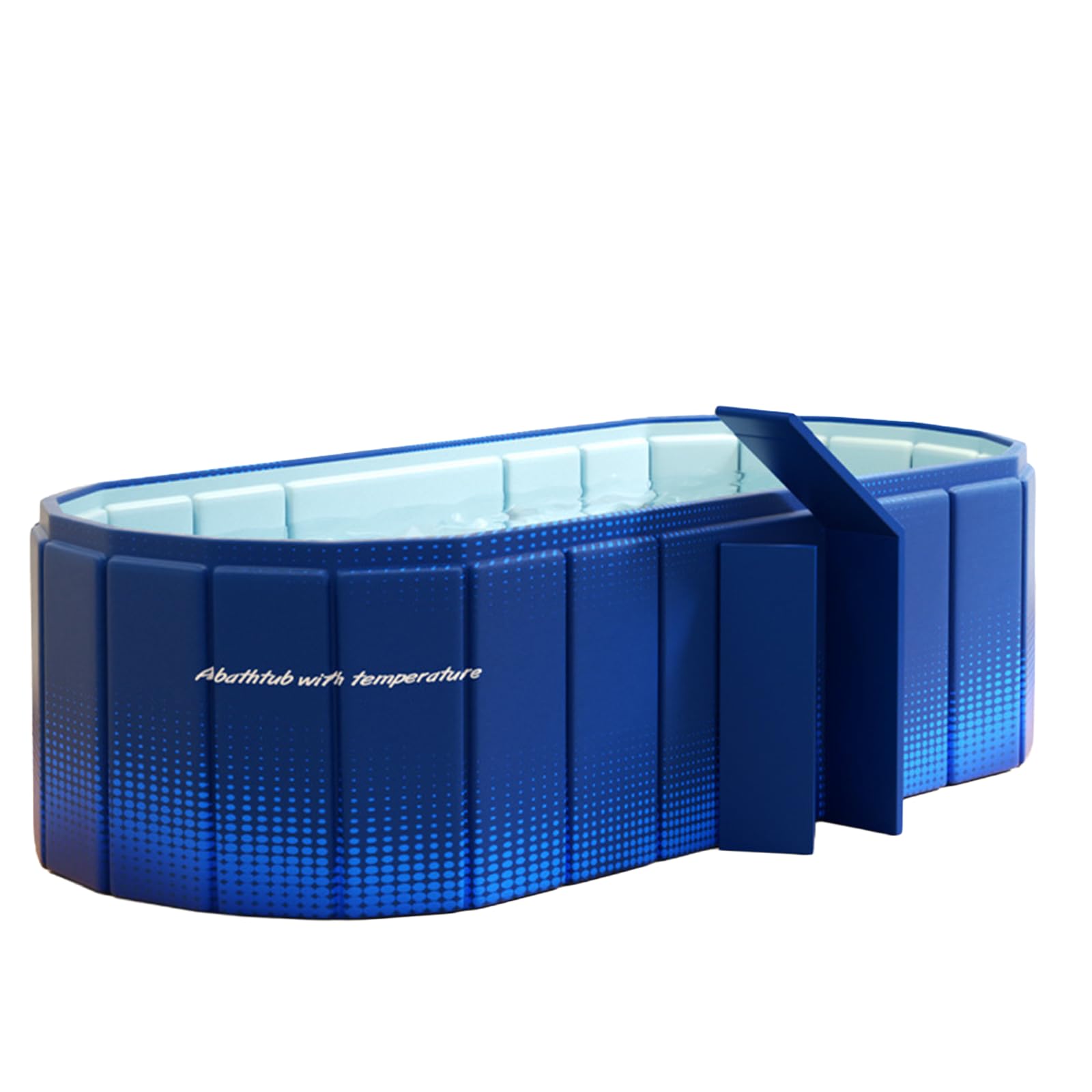 150cm Tragbare Badewanne mit Ablage, Faltbar für 2 Personen, Ohne Aufpumpen Einweichwanne, 2-in-1 Eisbad & Heißes SPA für Dusche, Garten & Camping (Blau)