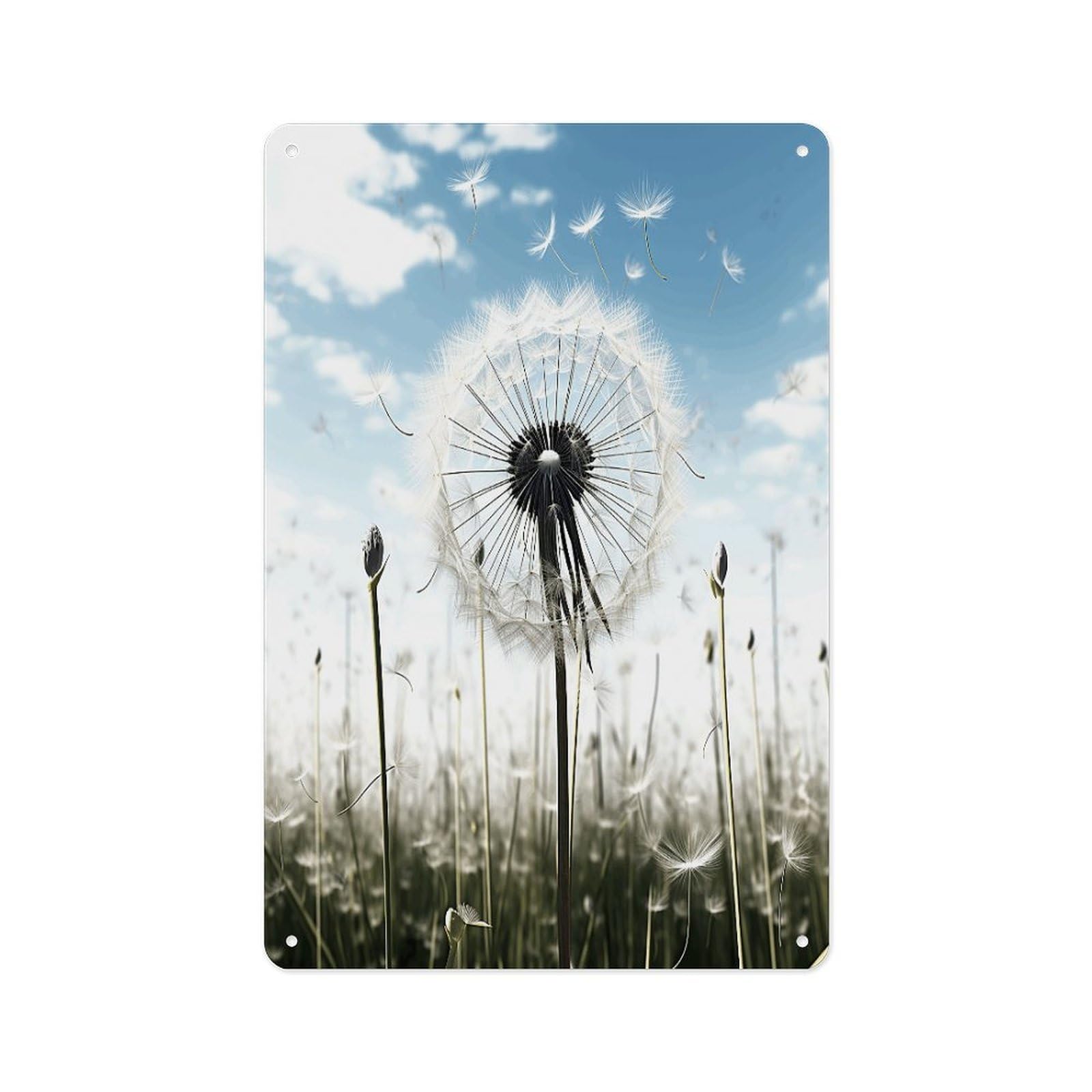Fekiloot Style Dandelion Wall Decor Metal Signs Tin Signs Poster