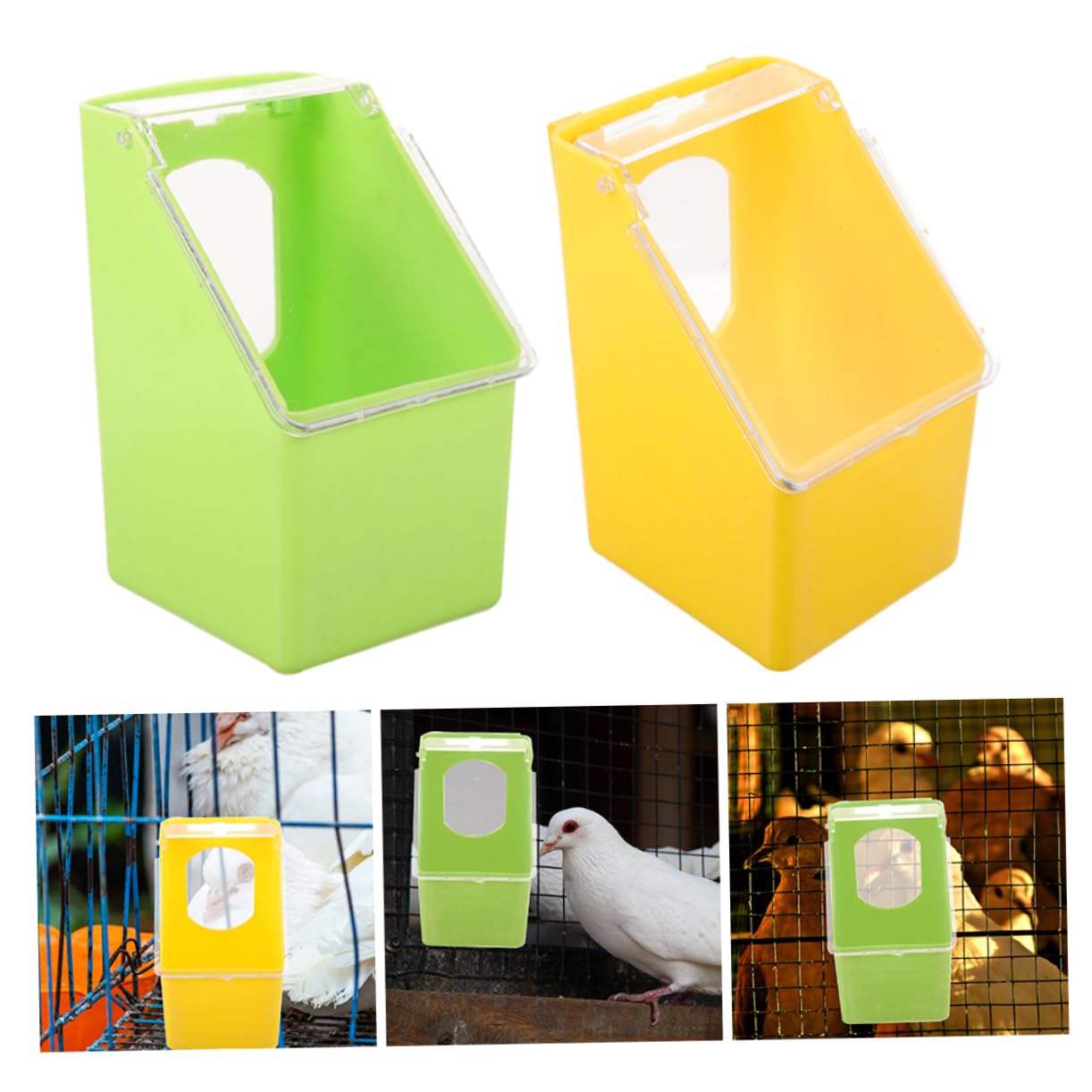 Yardwe 4piezas Comedero para y Cacatúas Comederos Suministros para Aves Colgante Duradero