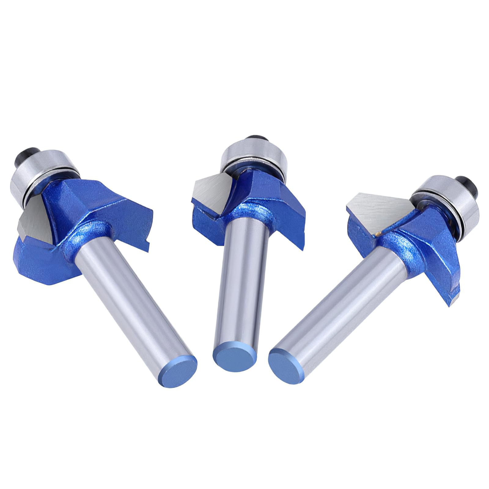 4 Pièces Chanfrein De Tige,45° Fraises À Chanfreiner Avec Poignée De 8mm, Diamètre Du Fraise Defonceuse En Alliage 22/24/26/31mm, Adapté Au Chanfreinage Du Travail Du Bois