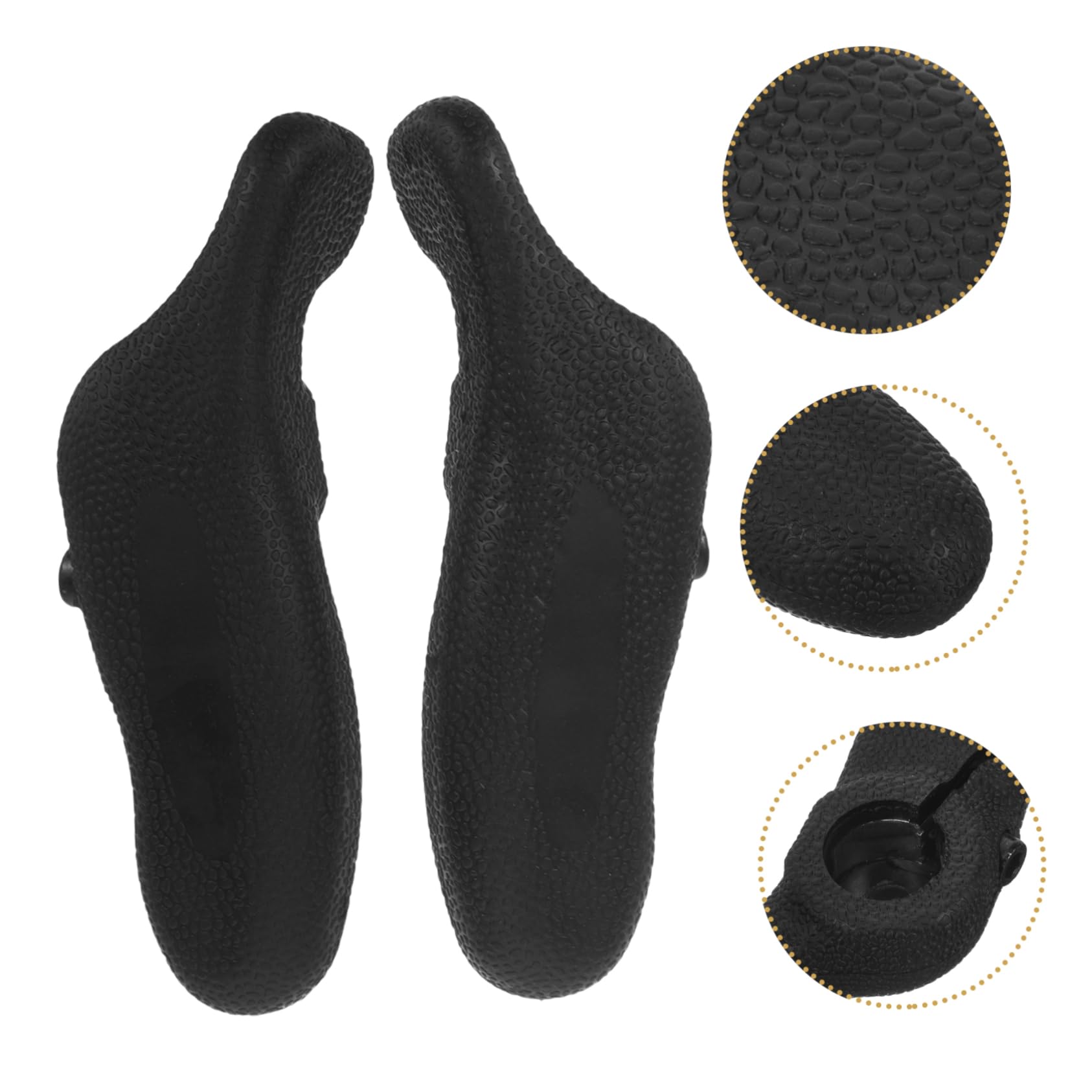 Toyvian Guidon de vélo de Montagne poignées de Couverture de Guidon de vélo Parties à vélo poignées de vélo Guidon pour VTT poignées de Guidon poignée de vélo Caoutchouc Noir
