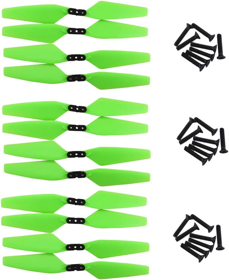 sea jump 12PCS Propeller for MJX Bugs 4W B4W EX3 D88 Folding Quadcopter Aircraft Blades Aerial Photography Brushless Drone Accessories Green