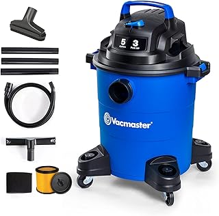 Vacmaster 3 Peak HP 5 Gallon Shop Vauum with Hepa Filter Powerful Suction Wet Dry Vacuum Cleaner with Blower Function 1-1/...