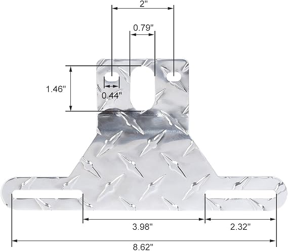 CZC AUTO Aluminum Trailer License Plate Light Bracket
