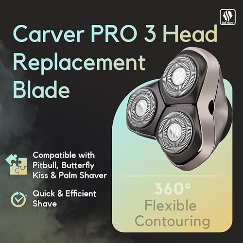 Miniatura 5 de Skull Shaver Carver PRO 3 Head Replacement Blade | Cabezales de repuesto para afeitadora eléctrica